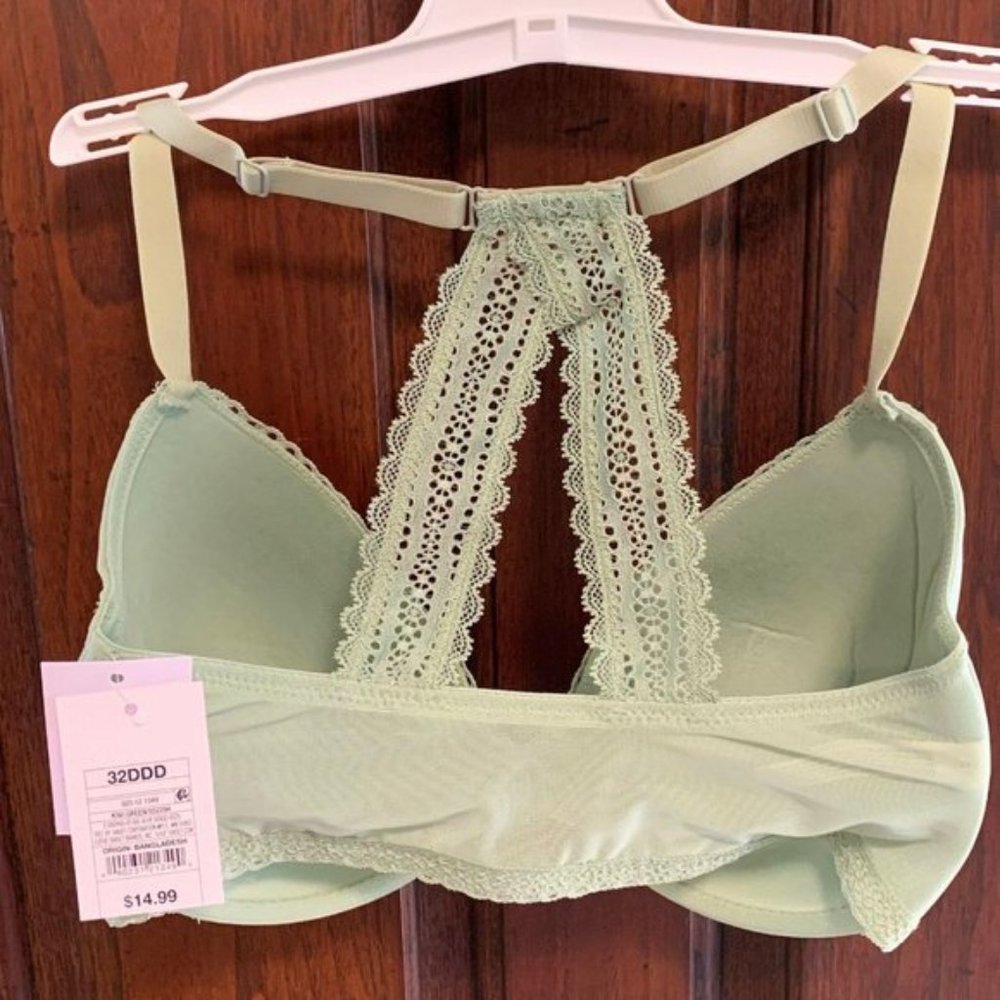 LIGT LINED DEMI RACERBACK BRA KIWI 32DDD - Picture 7 of 8